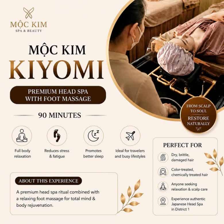 Moc Kim Spa 9号店提供干枯、受损及染后头发的修复护理 kiyomi-hair-treatment
